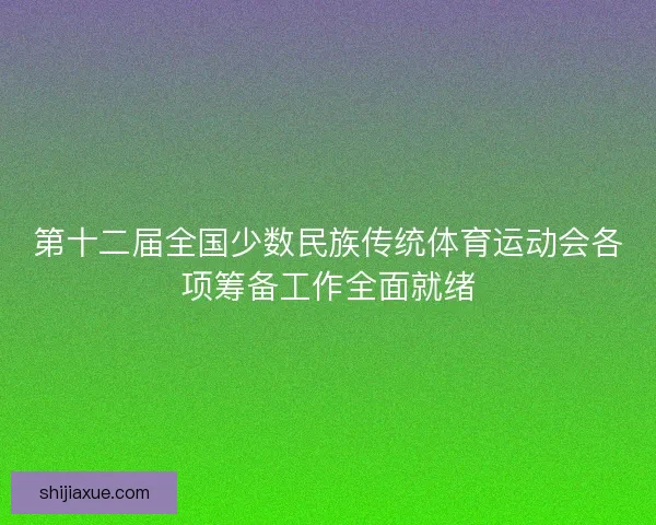 第十二届全国少数民族传统体育运动会各项筹备工作全面就绪 第十二届全国少数民族传统体育运动会各项筹备工作全面就绪
